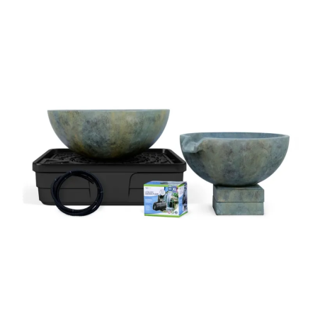 Aquascape Spillway Bowl and Basin Fountain Kit – Patina – 32″/40″ Dia