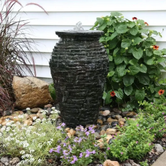 Aquascape Stacked Slate Urn Fountain Kit – 24″ H