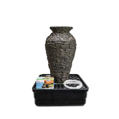 Aquascape Stacked Slate Urn Fountain Kit – 33.5″ H