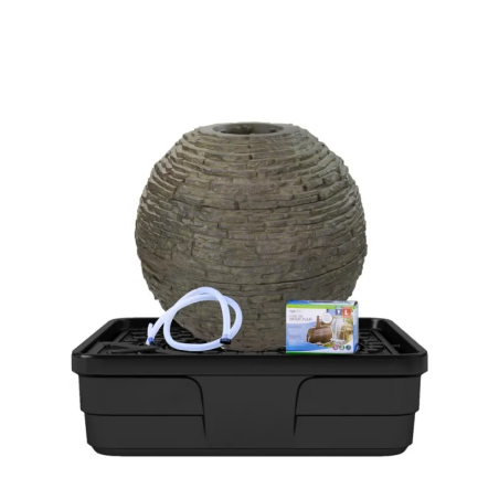 Stacked Slate Sphere Fountain Kit – 32″ Dia